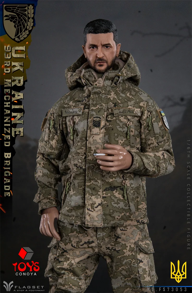 In Stock FLAGSET FS-73053 1/6 Scale Male Soldier Ukraine 93rd Mechanized Brigade Full Set For 12" Action Figure Body Model Toys