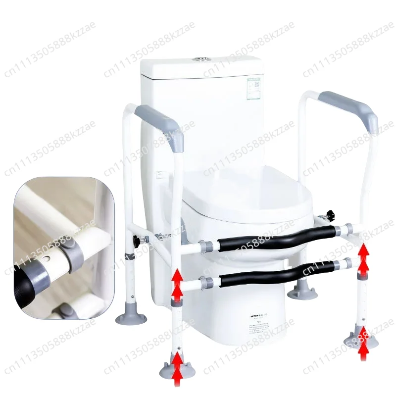 Adjustable Toilet Safety Rail For Elderly Pregnant Disabled Non-Slip Bathroom Handrail With Suction Cups Anti-Fall Assist Frame