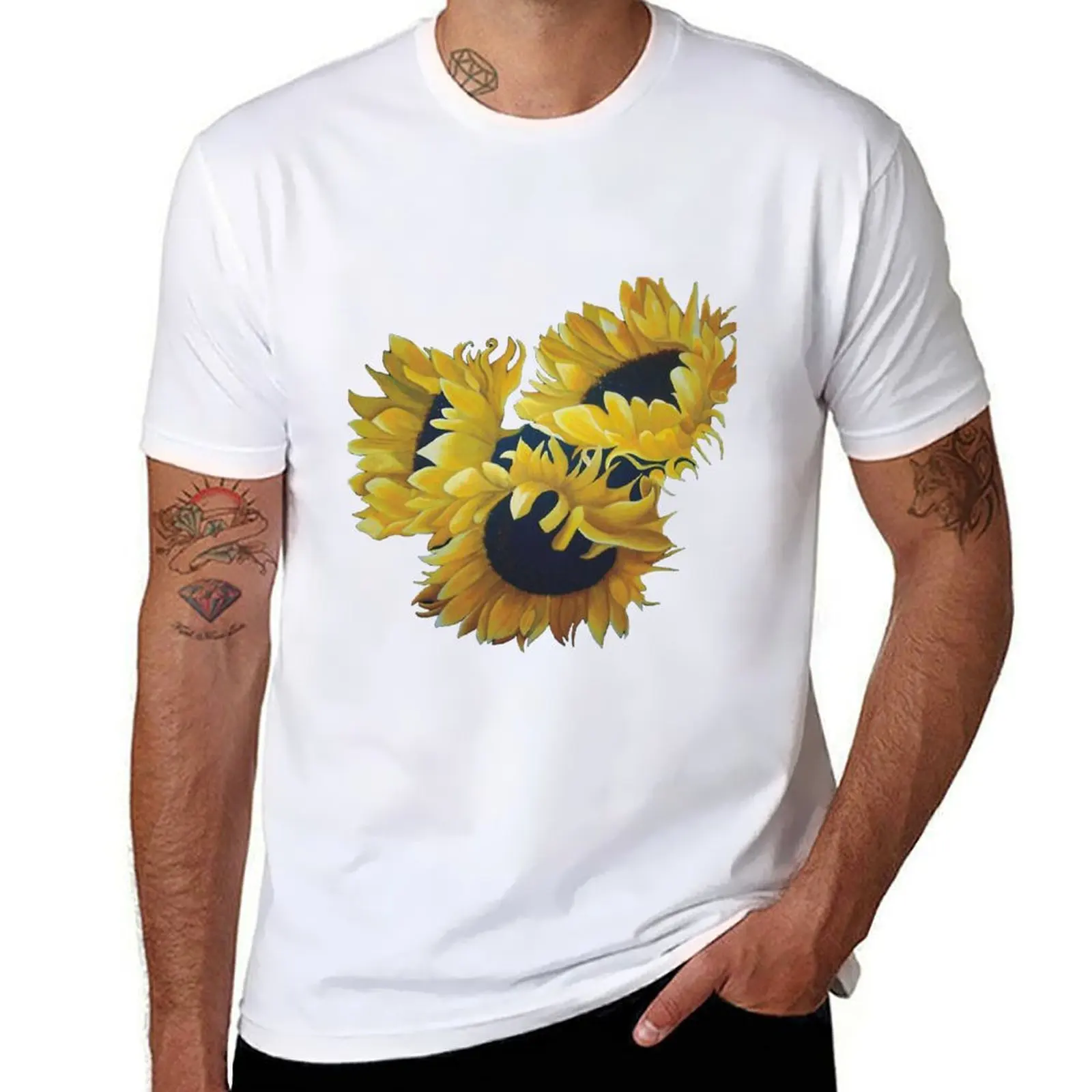 

Sunflowers T-Shirt t shirts for man cotton man t shirts high quality luxury brand T-Shirt