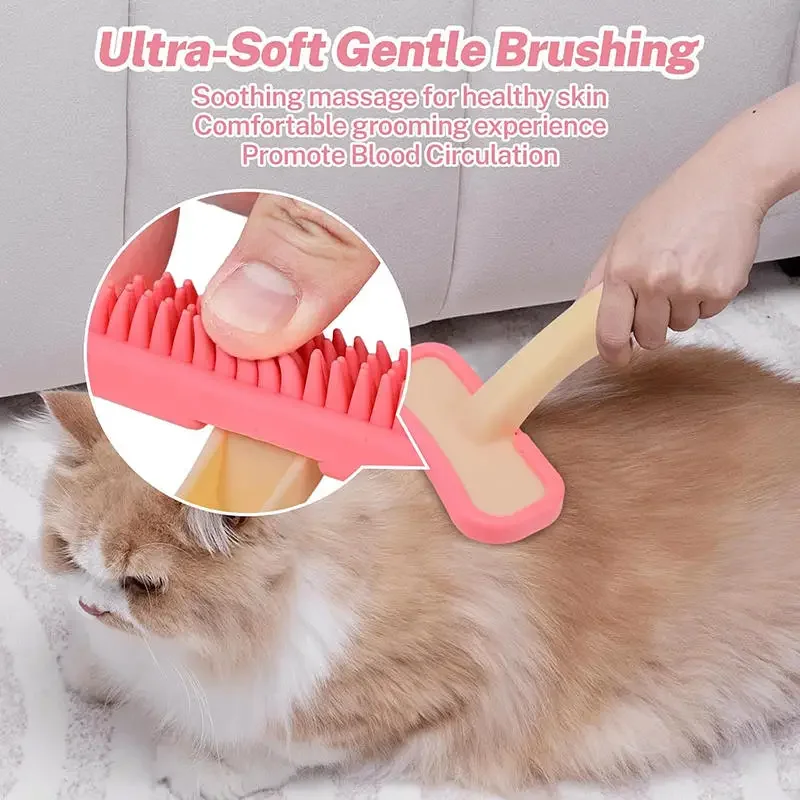 Silikon-Kleintierkamm zur Fellpflege - Reinigungswerkzeug für Kaninchen, Katzen und Meerschweinchen zur Entfernung loser Haare – Detail 5