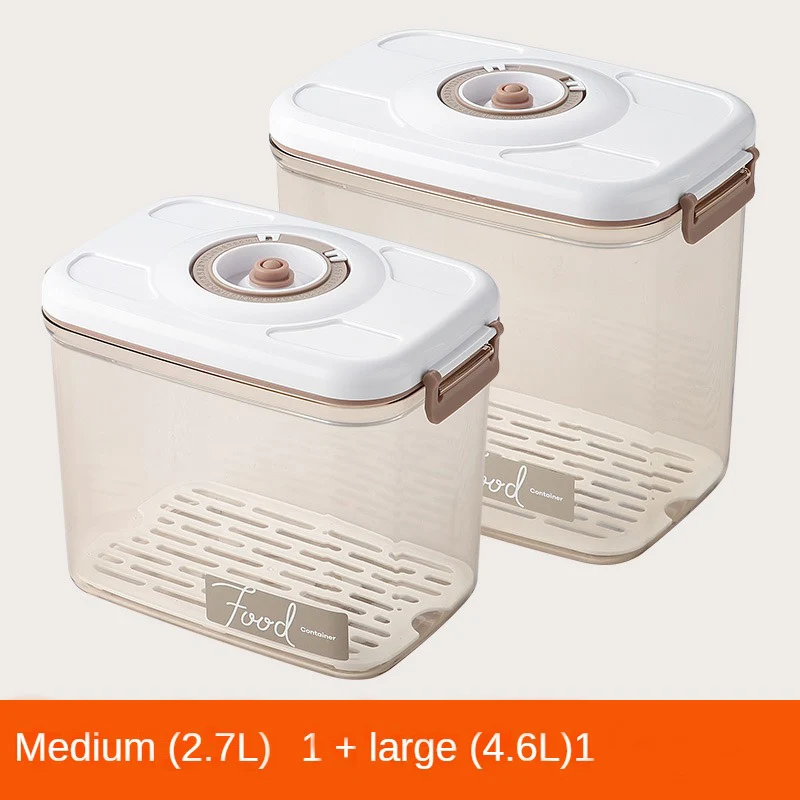 Food Vacuum Storage Box with Free Vacuum Pump Kitchen Sealer Container Transparent Organization Sealed Tank Cans Lunch Box Gift