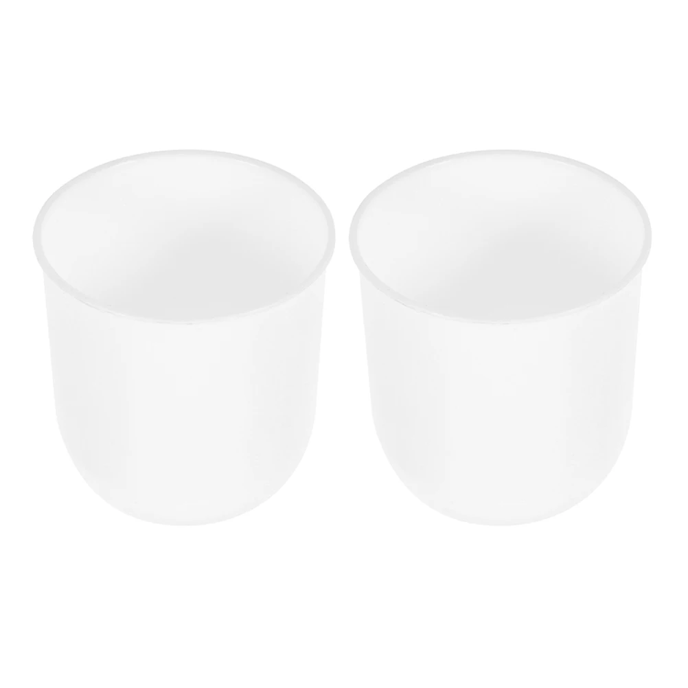 

2 Pcs Toilet Brush Cup Holder Bowl Cleaning Bin Plastic For Bathroom Scrubber Double Sided