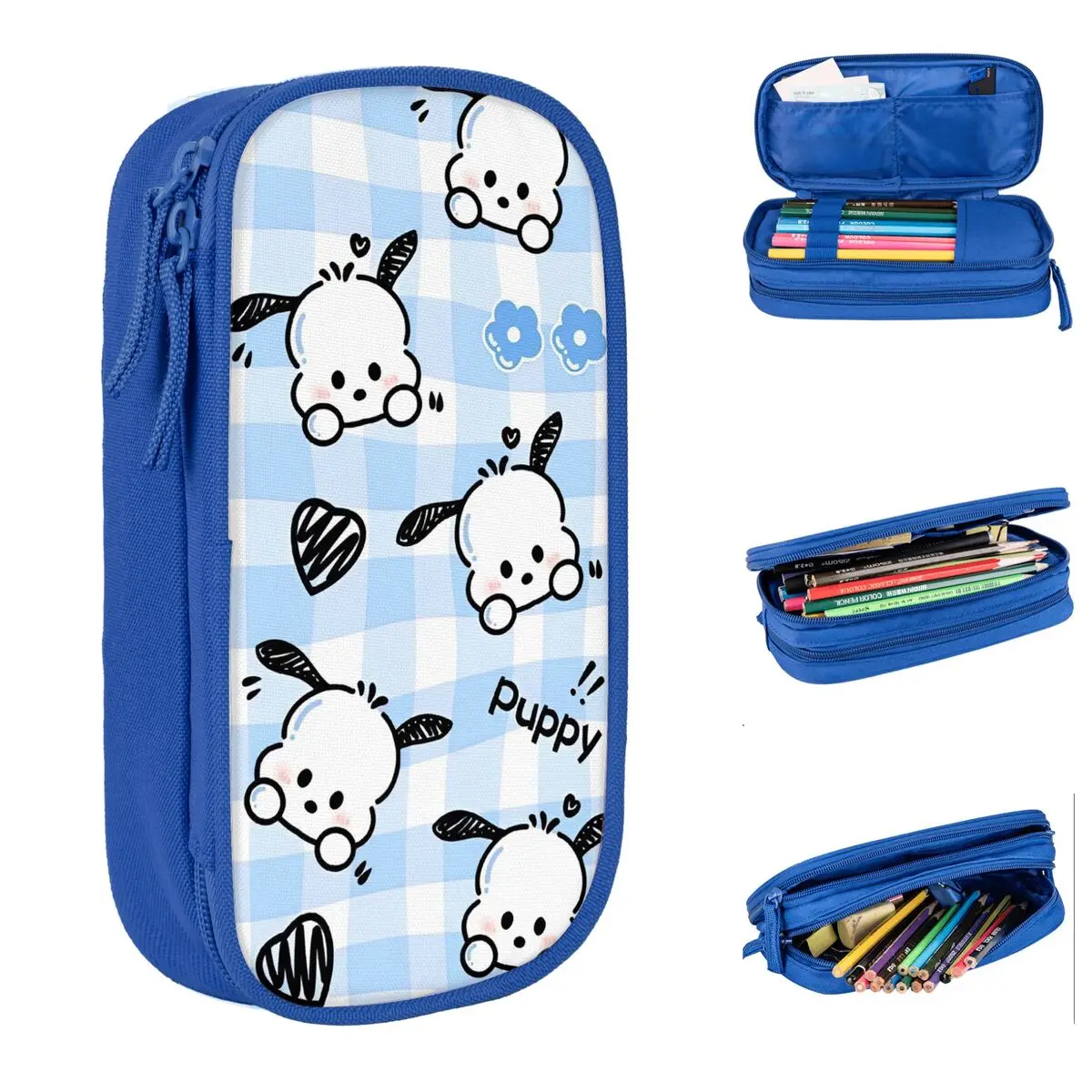 

Cute Cute Dog Pochacco Pattern Pencil Cases Pencilcases Pen Box for Student Large Storage Bag Office Zipper Stationery