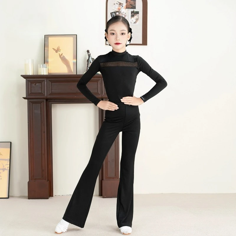 

2026 тренировочный костюм для латинских танцев, новый детский костюм для девочек, конкурсные правила, платье для латинских танцев, костюм