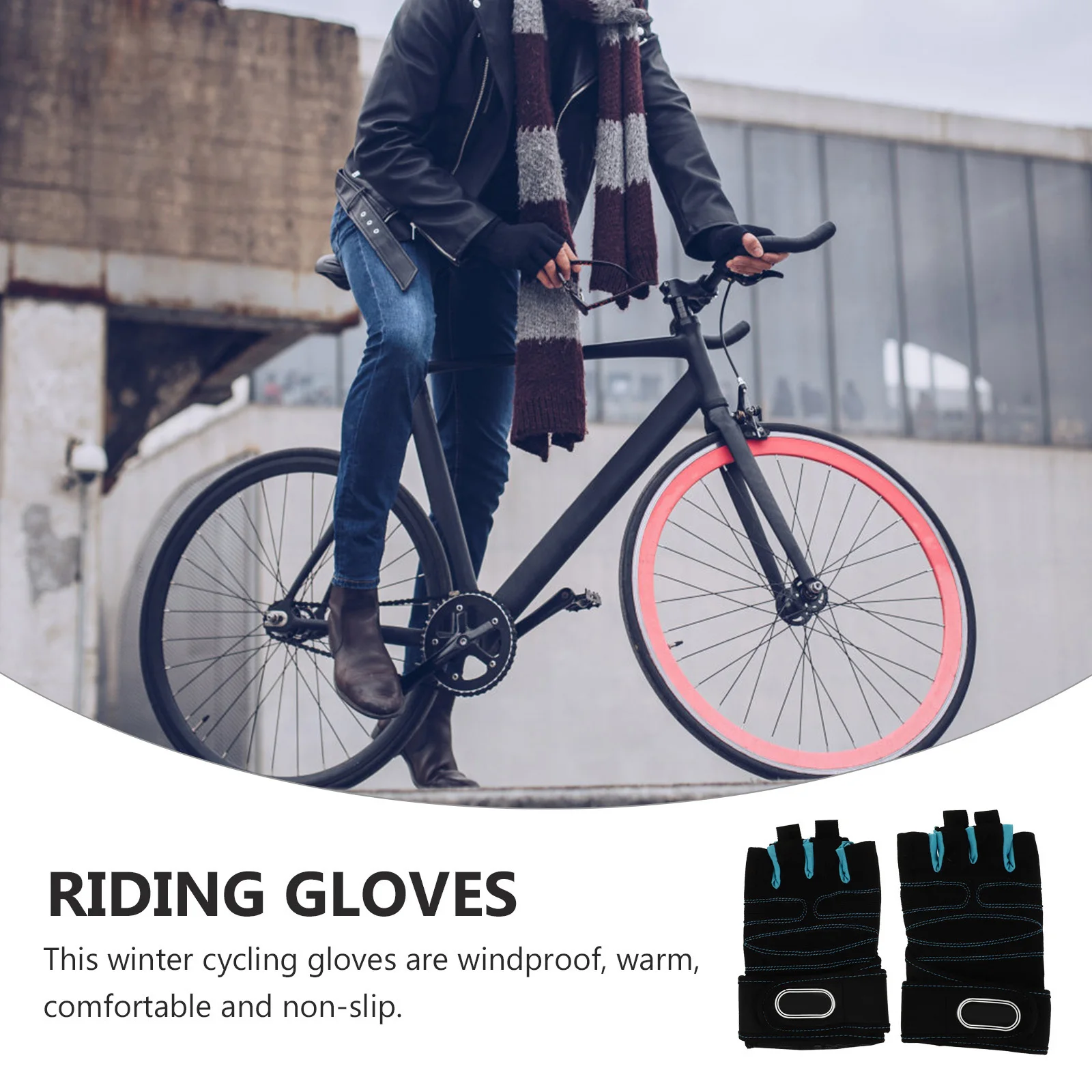 

1 Pair Fitness Half-Finger Gloves Sky Blue Xl Size Anti-Slip Cushioned Palm For Mountain Climbing Weightlifting Riding Workout