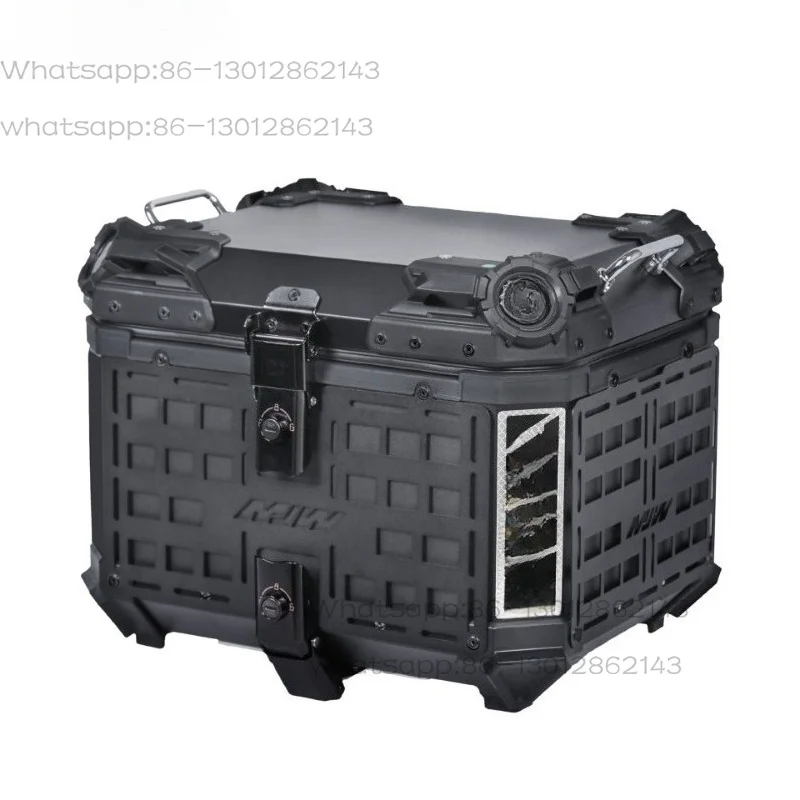 45-Liter aluminum alloy black armored tailbox for motorcycle tailbox