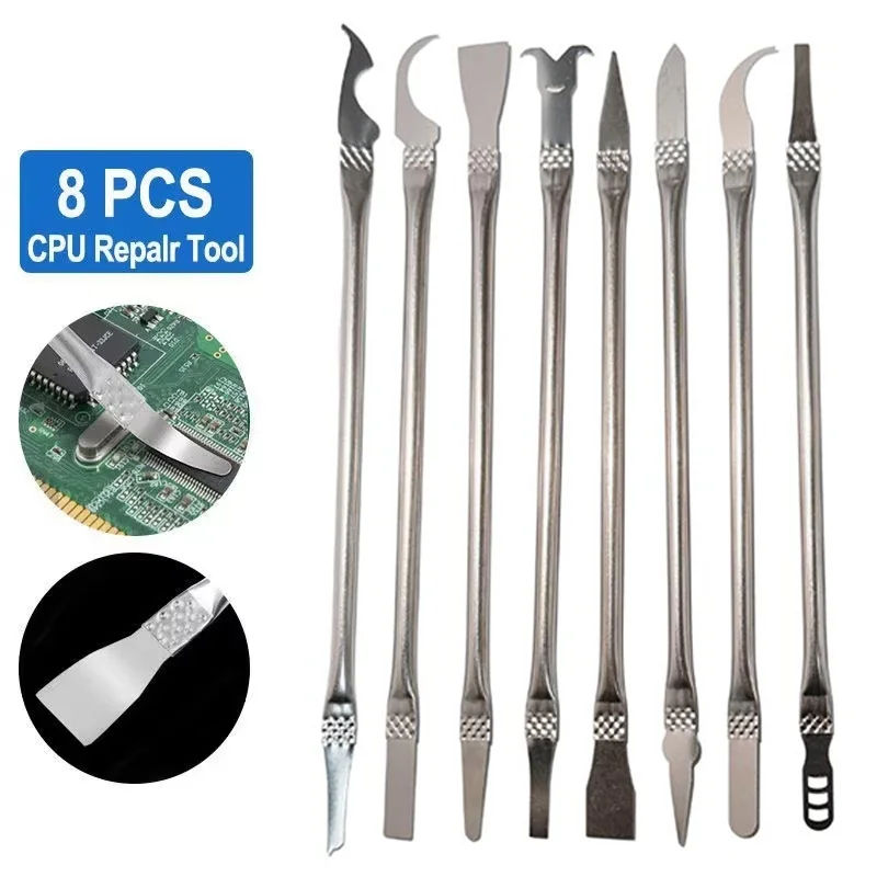 8 In 1 CPU IC Glue Remover C Chip Repair Phone Tool Set Ultra-thin Blades Repair Hand Tools For Mobile Phone Notebook Computer