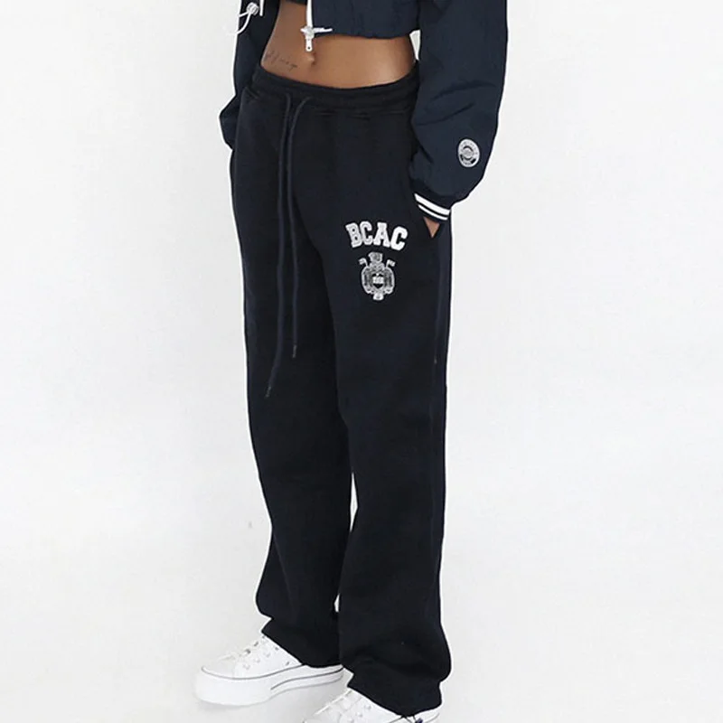 Fashionable High-Quality Hot Girl Sports Pants Women's Sweatpants Spring and Autumn New Letter Embroidered Casual Trousers Wide-