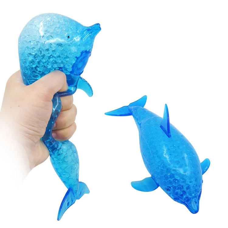 squishy realistic Fidget Toys Spongy Dolphin Bead Stress Ball Toy Squeezable Stress Reliver Toy Squishy Antistress Toys