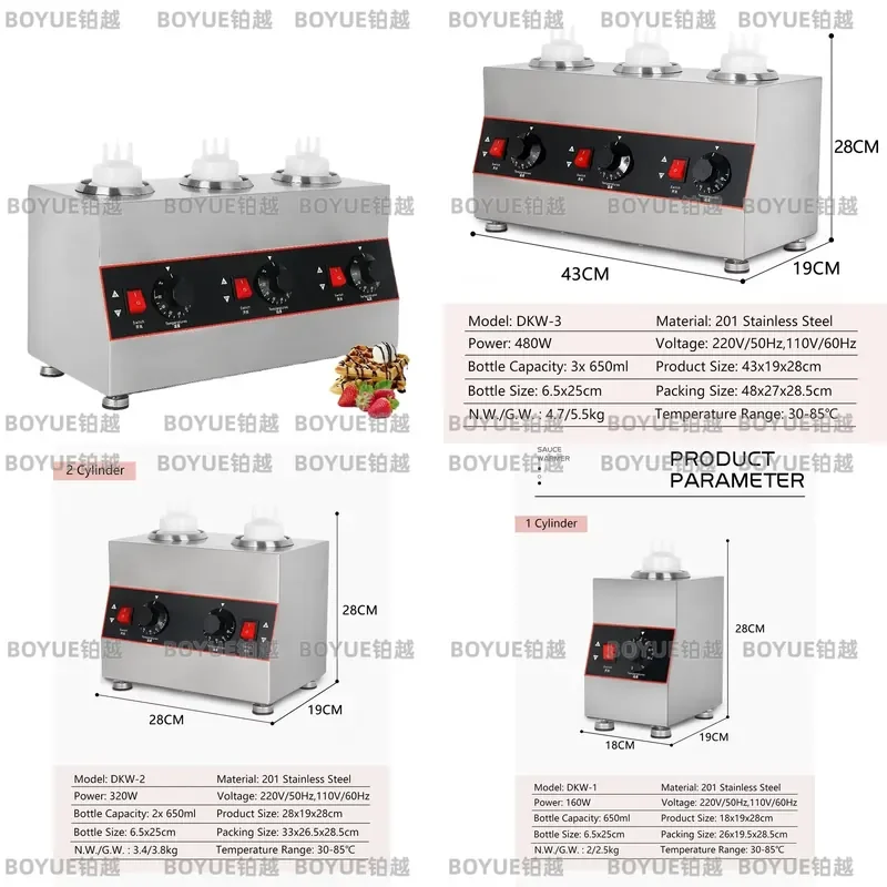 Electric Sauce Warmer for Ketchup Chocolate Jam Commercial Condiment Heater Insulation Machine for Salad Dressing Bottles
