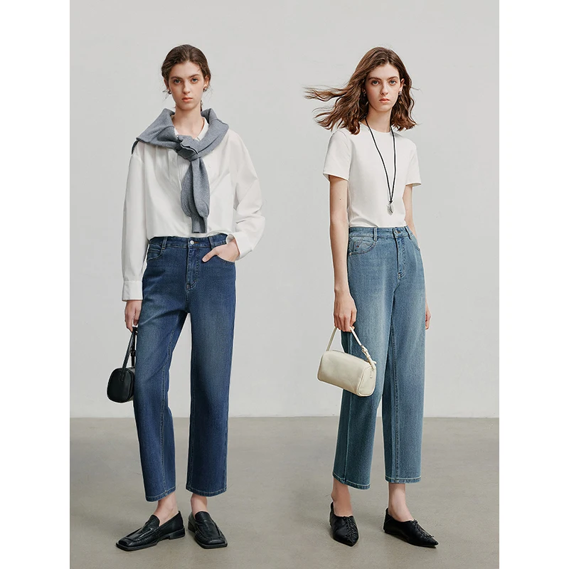 TOYOUTH Women Denim Jeans 2025 Spring New Slim Fit Ankle Length Cropped Harem Pants - Image 5
