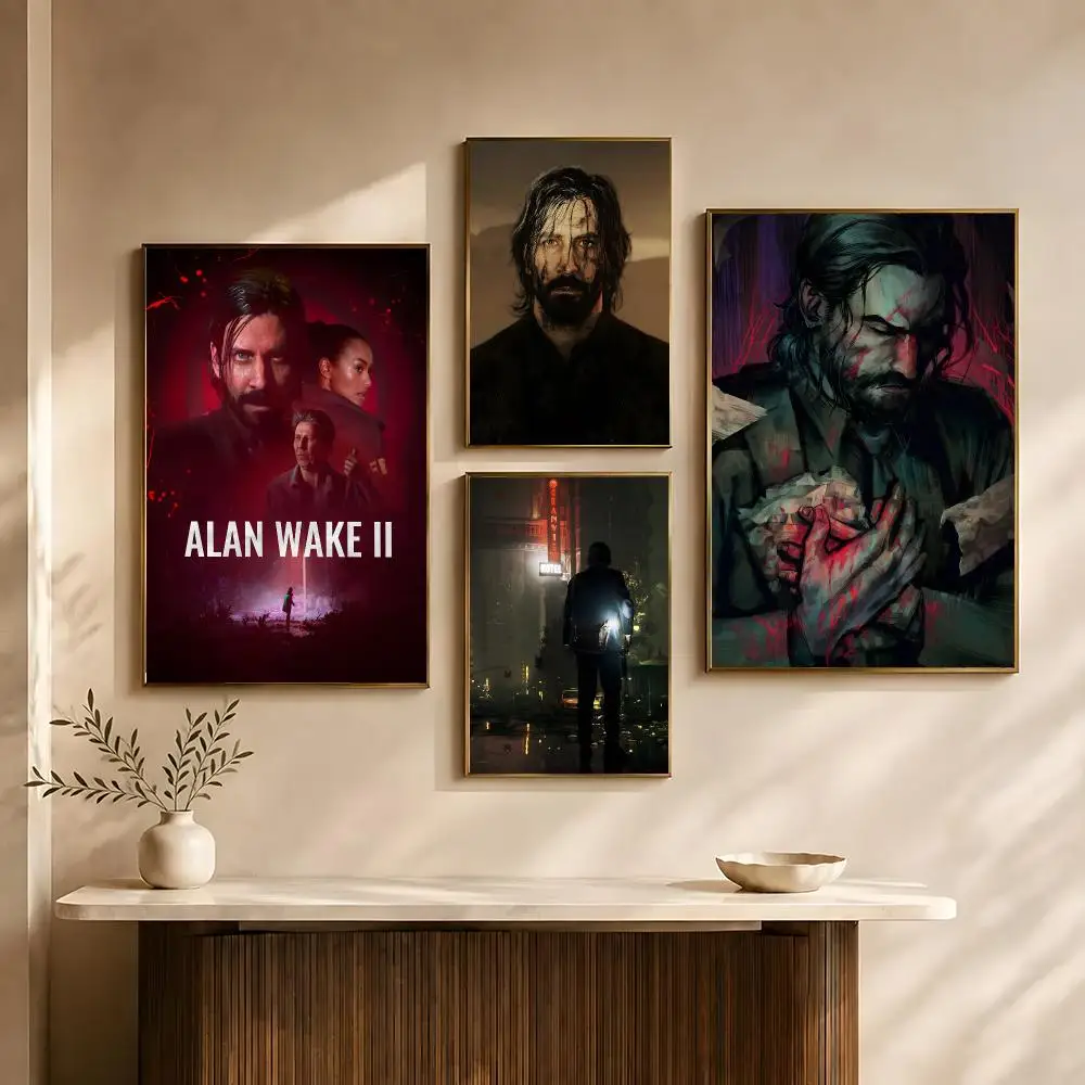 Game Alan Wake Poster Poster All-match HD Waterproof Self-Adhesive Wall Art Sticker For Home Bedroom