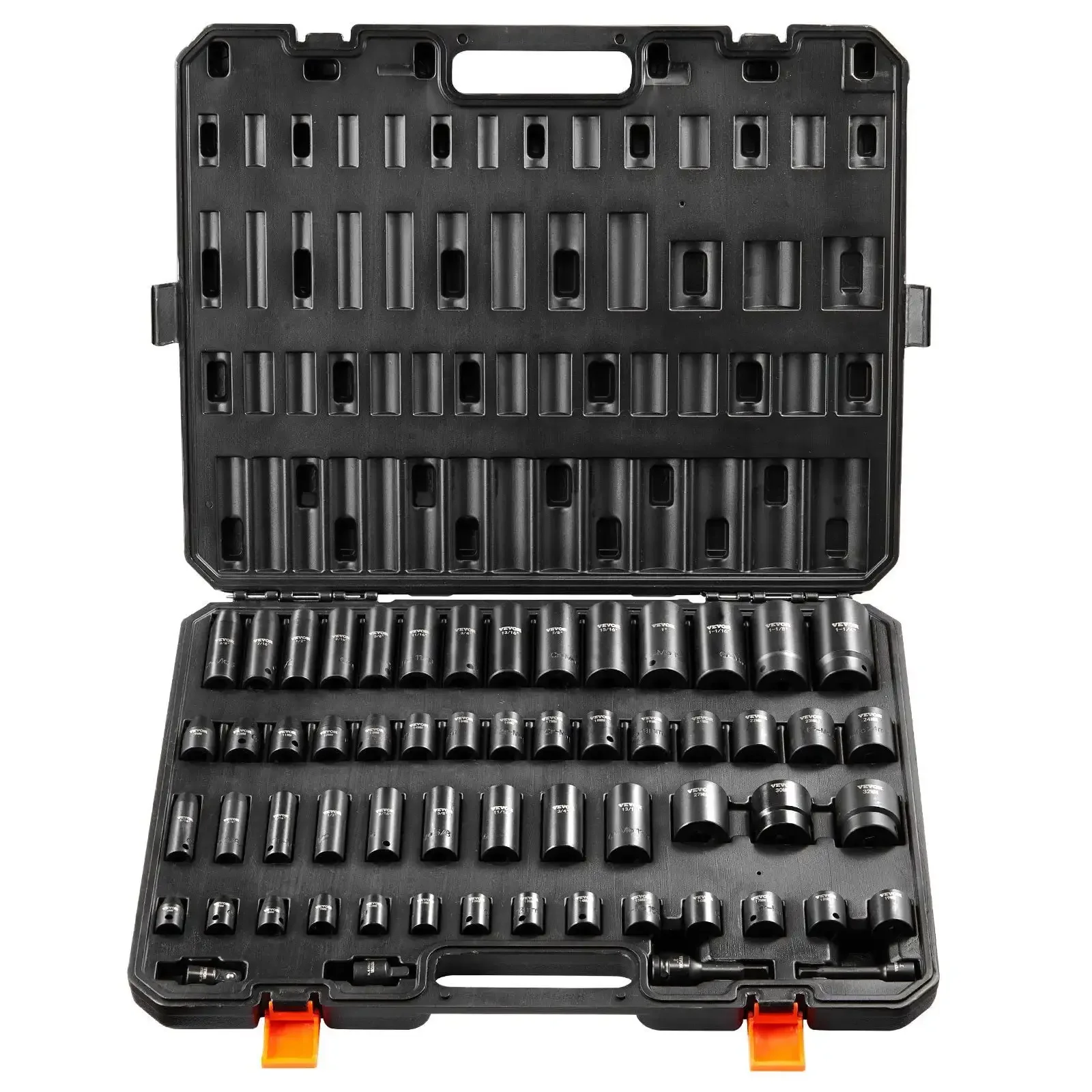 

Impact Sockets Set 59pcs 6-Point 3/8" & 1/2" Drive Bit Ratchet Tool Kit