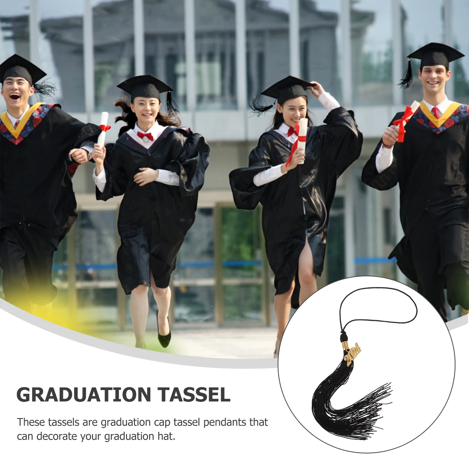 

12 Pcs Doctor Hat Tassel Graduation Cap Decorations Ceremony Supplies Elegant Accessories Handmade Sewing Crafts