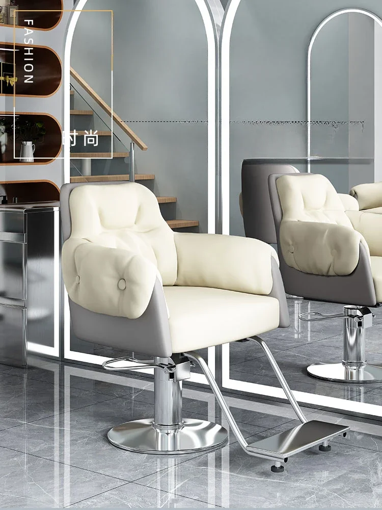 Friseur Friseursalon Luxus einfache Friseurs tuhl Dauerwelle Haar färben Komfort Friseurs tuhl Silla de Barber ía Salon Möbel Hybc