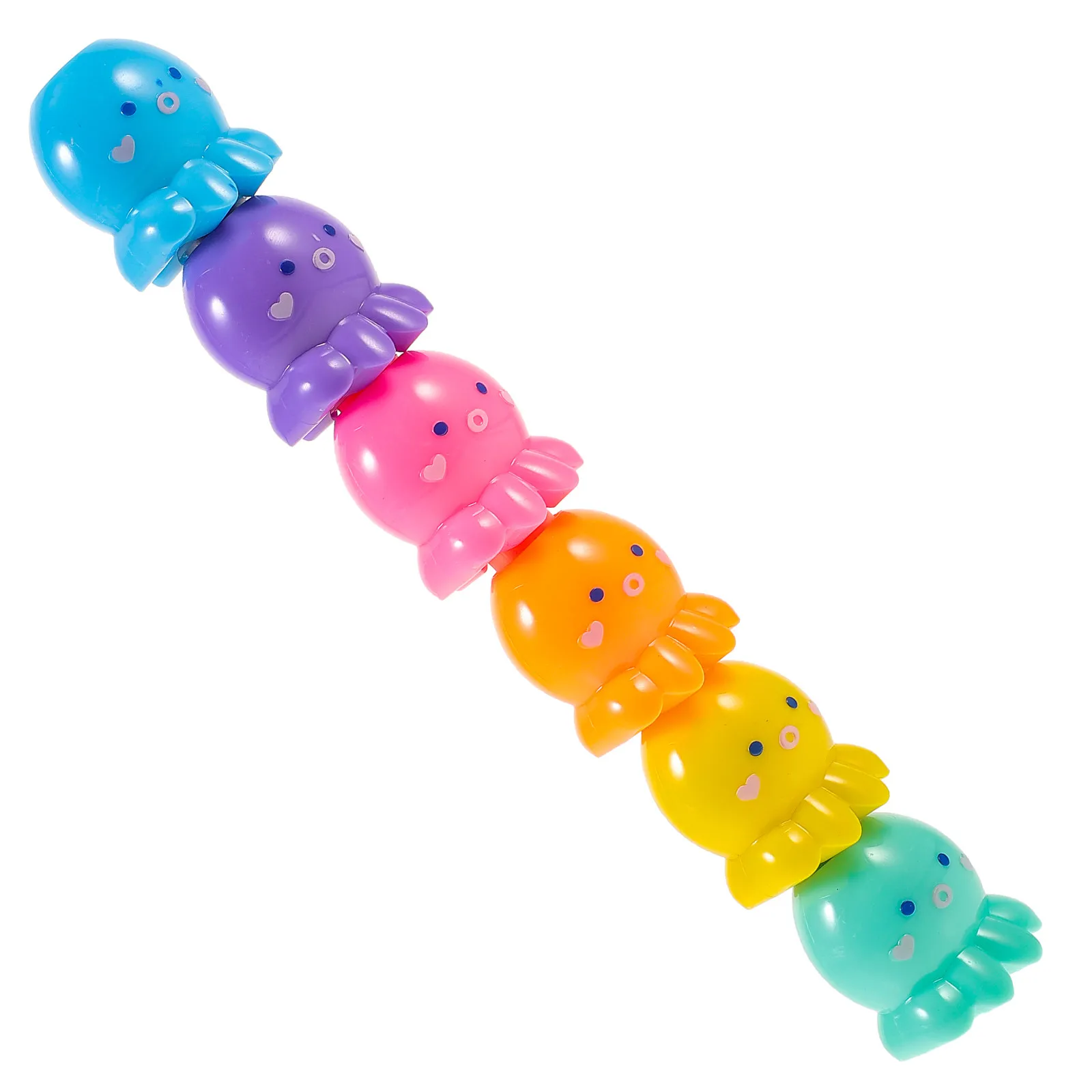 

1Set Silicone Octopus Shape Fluorescent Highlighters Assorted Bright Colors for Students School Office Study Notes