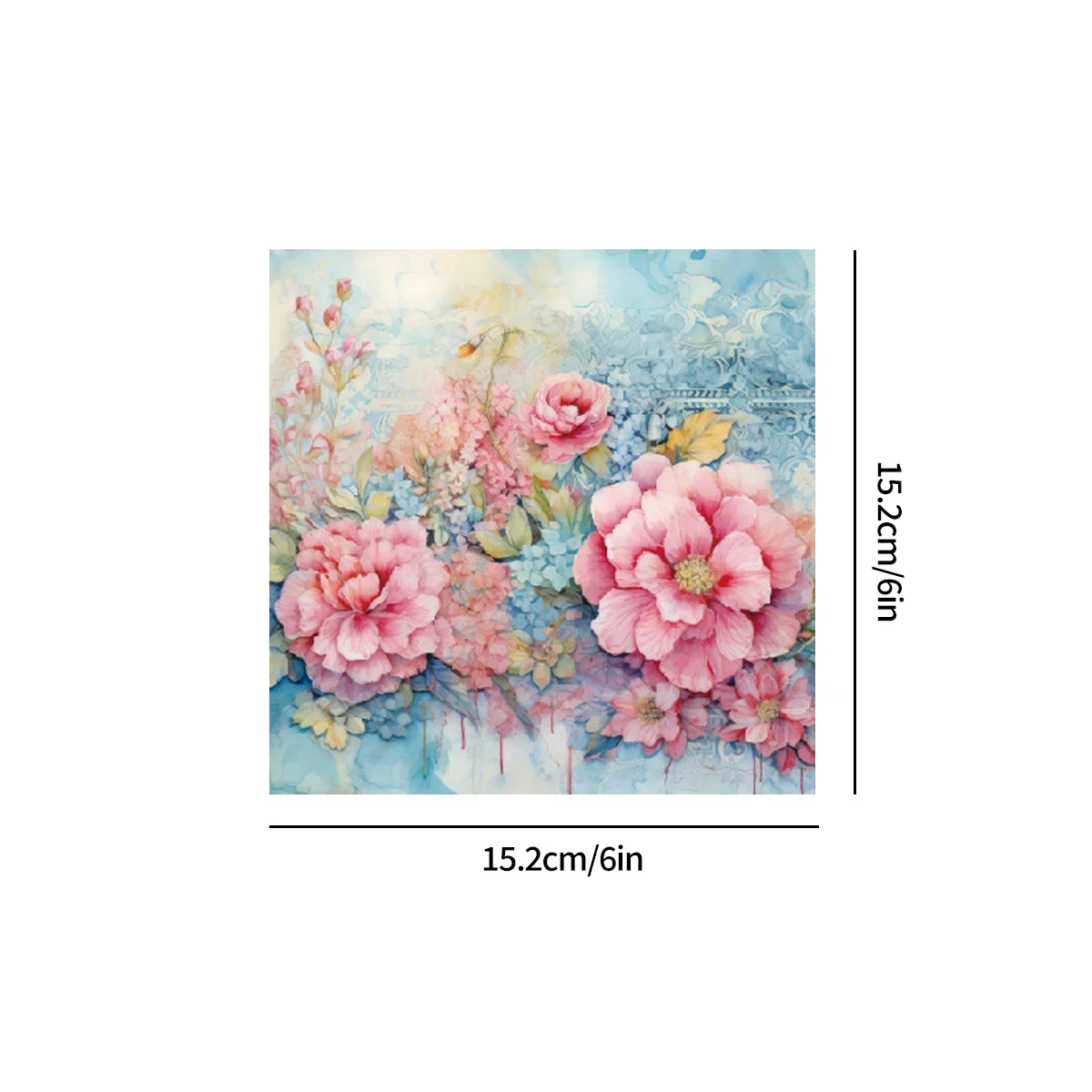 24 Pcs Handbook Material Paper Multicolor Flower Collection Handbook Collage Diy Scrapbooking Sticker Label Craft Supplies