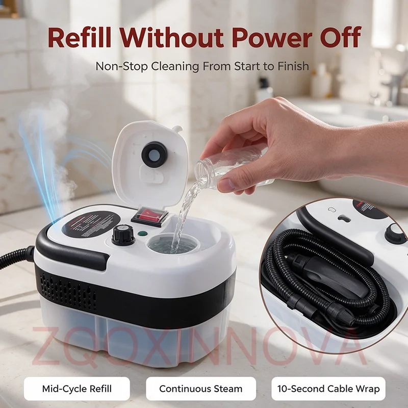 2500W High Pressure Steam Cleaner for Home Powerful Carpet Cleaner Machine Wet Mop Vacuum Cleaner Cleaning Car Steam Sprayer gallery 4