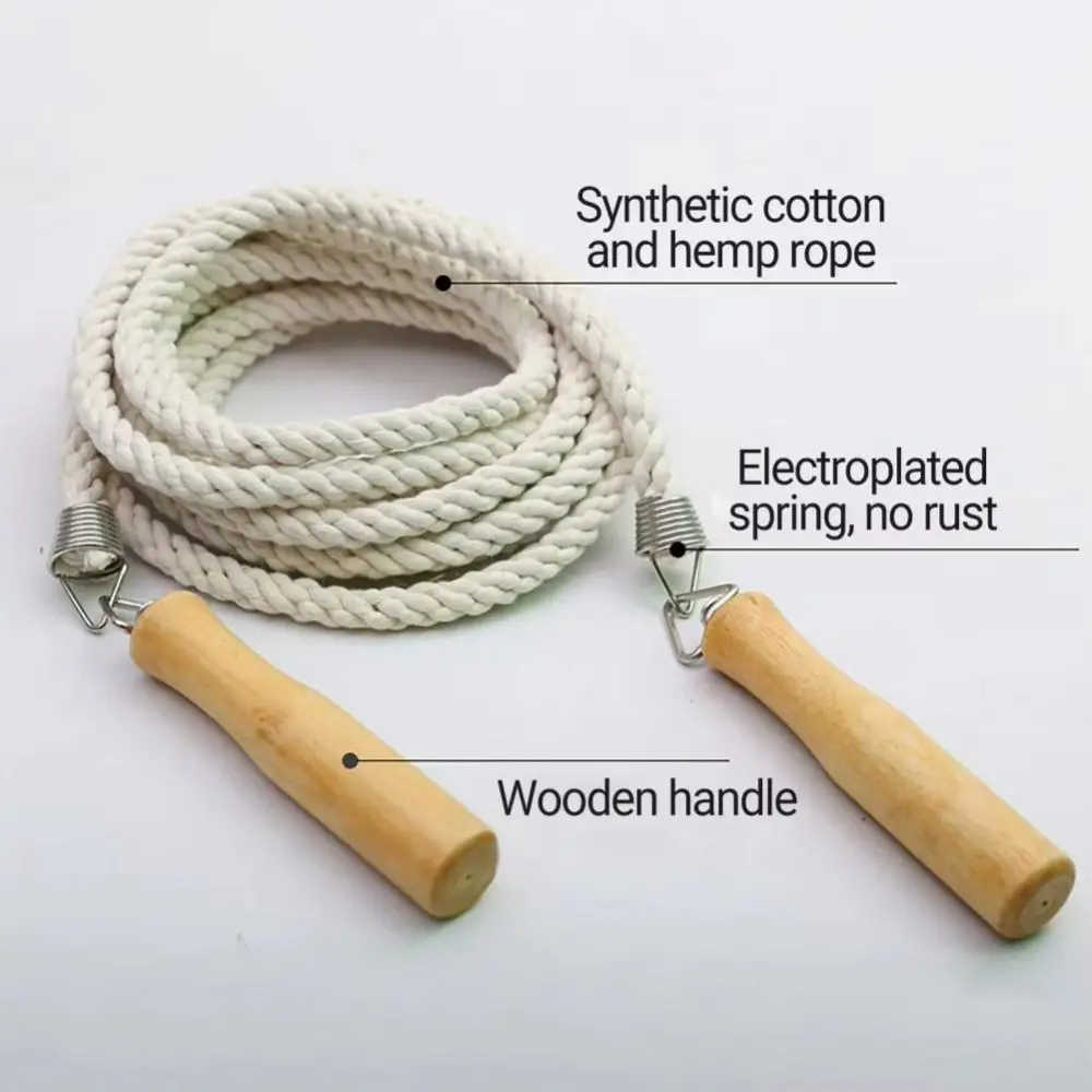 Wood Grip Handle Skipping Rope 3-20M Length Fitness Equipment Group Skip Rope Fat Burning Sports Jump Rope Adult/Children