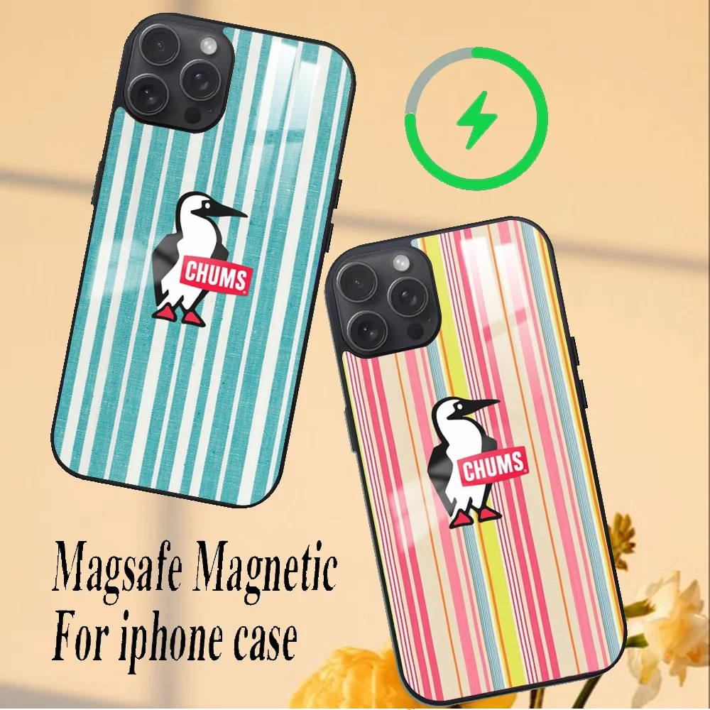 Clothing Brand fashion C-Chums Phone Case For iPhone 16 15 14 13 12 11 PRO MAX PLUS Mini Magnetic wireless mirror phone case