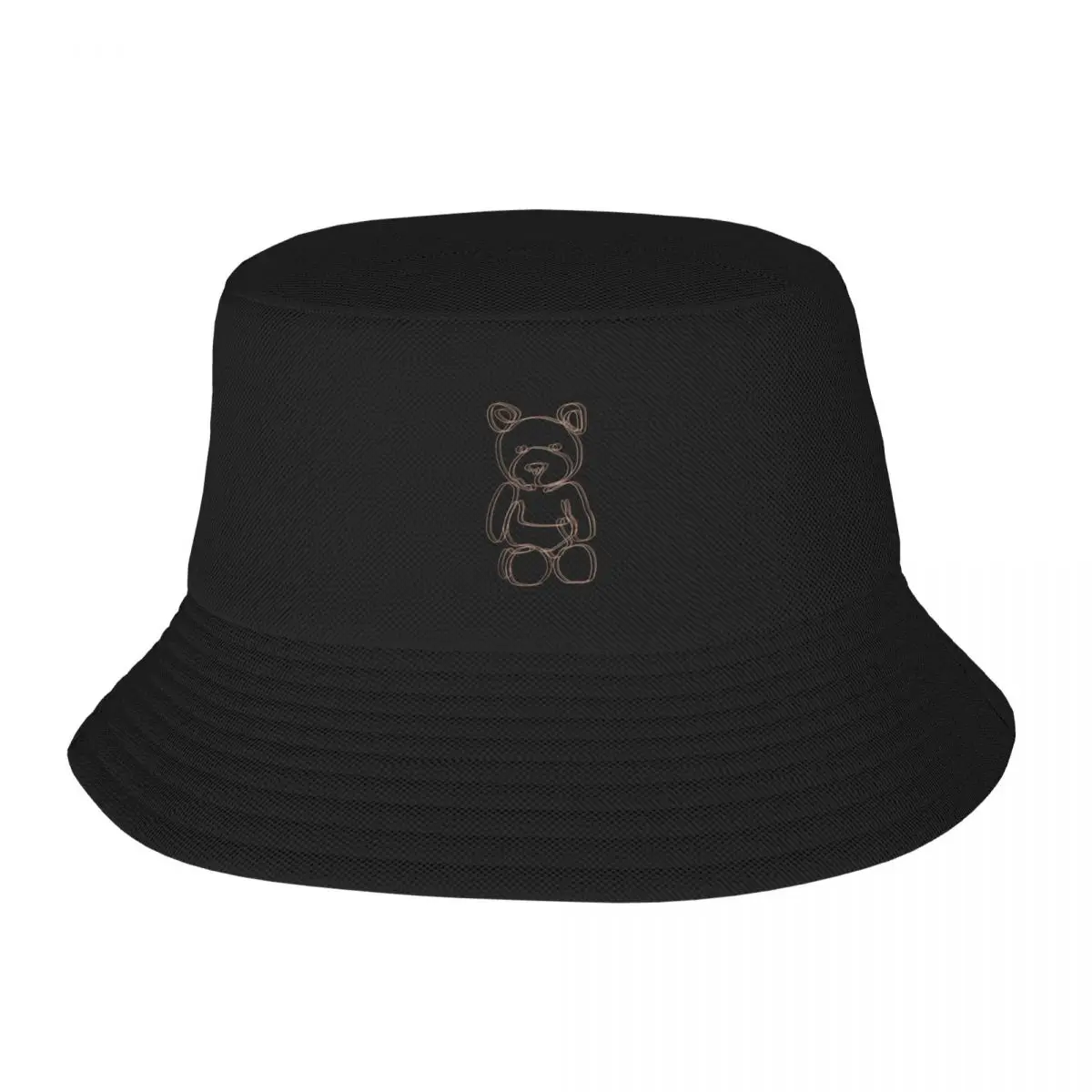 cute bear Bucket Hat Mountaineering black Military Cap Man derby hat Hat Girl Men's