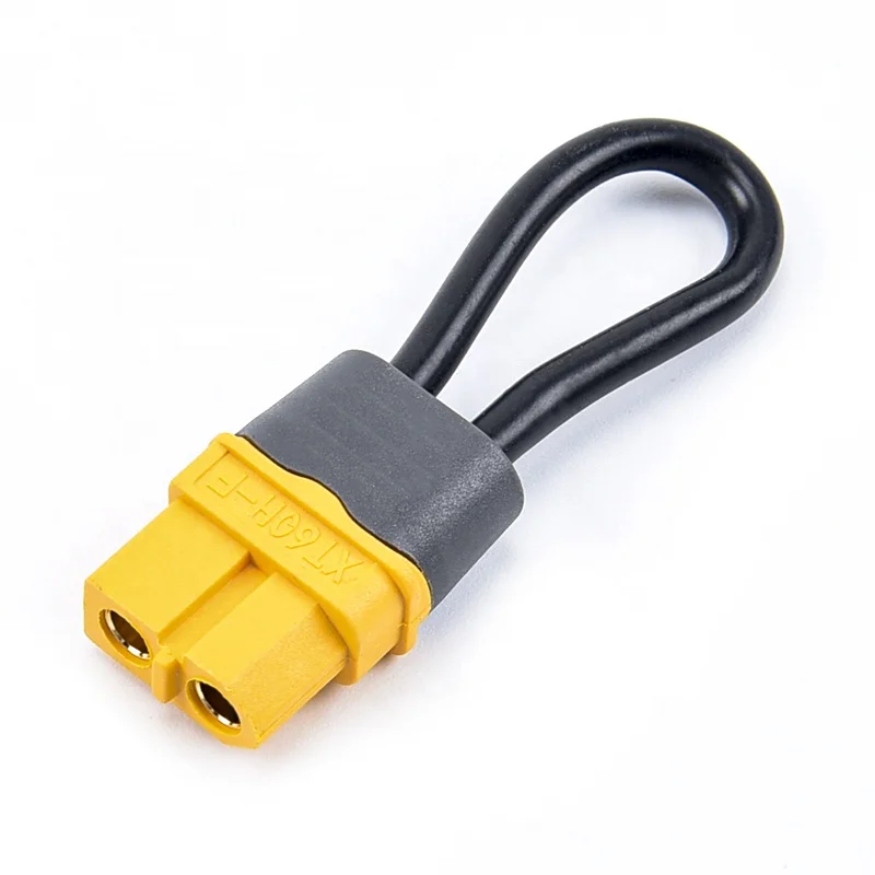 10개입 아마스 XT60 XT60H 암 플러그 12AWG RC 배터리 DIY 부품-단락 회로 배터리 점퍼 케이블 와이어 바인드 플러그 루프 RC 부품