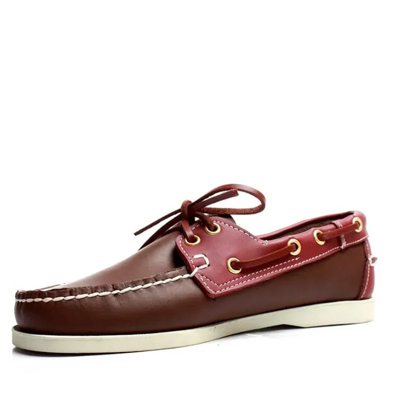 

Men Homme Authentic Docksides Shoes - Premium Leather Moc Toe Lace Up Boat Shoes 2024X72