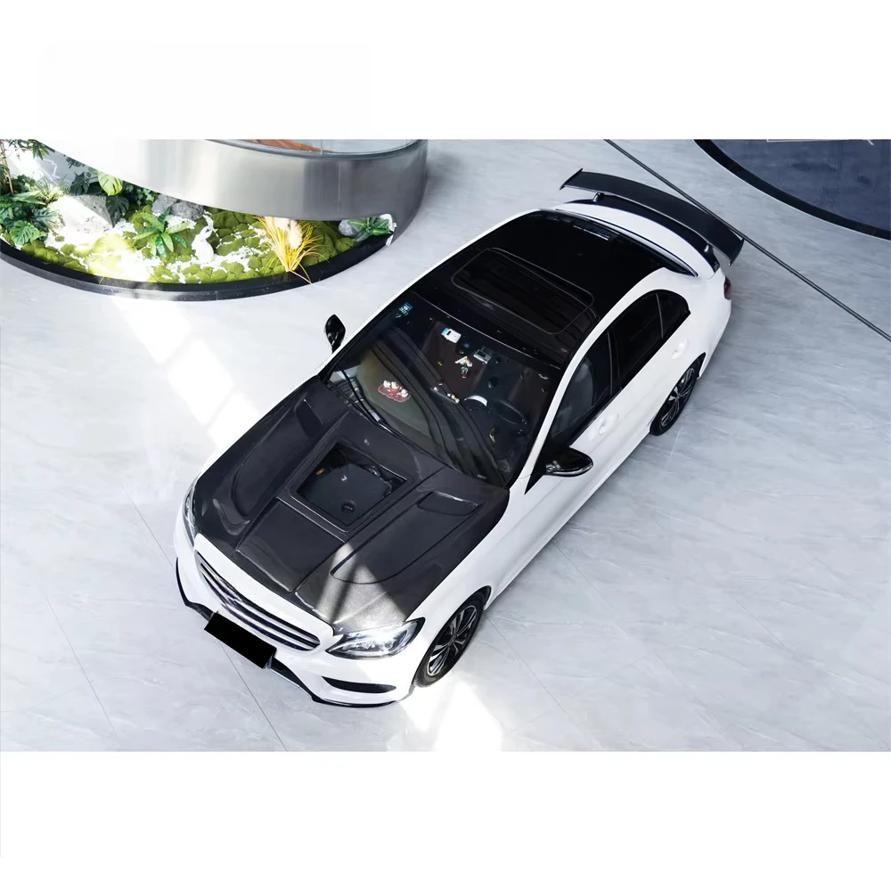 High Quality Carbon Fiber Bolt-On Bumper for   C-Class W205 200C 260C 300C 14-20 New Condition Ventilated Universal