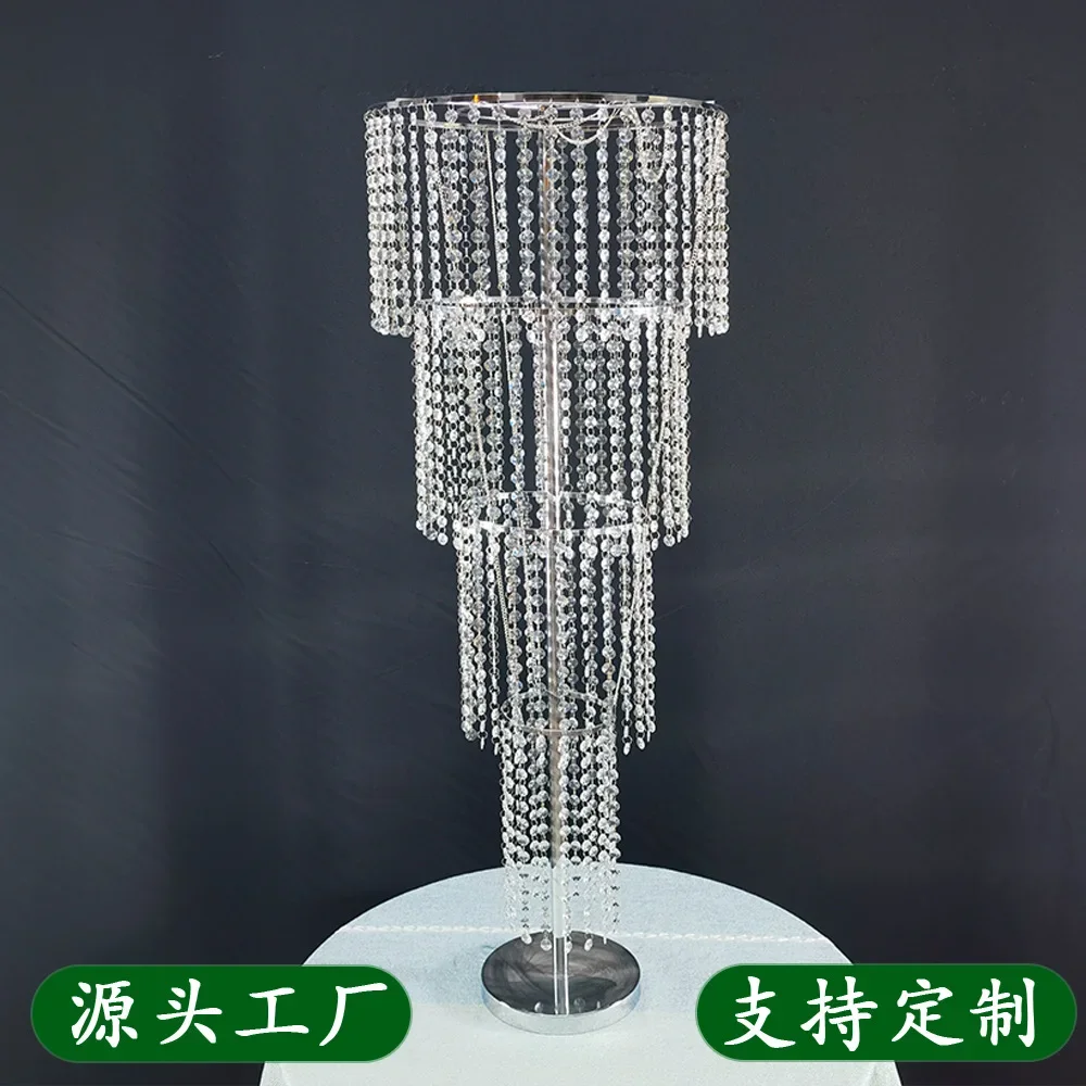 New wedding props acrylic crystal bead curtain road guide window stage wedding venue decoration flower utensils