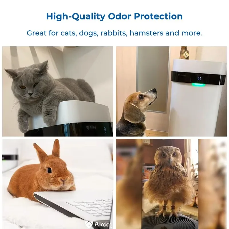Airdog Purificação Forte Filtro Reutilizável Purificador de Ar para Quarto de Estimação Limpeza de Ar