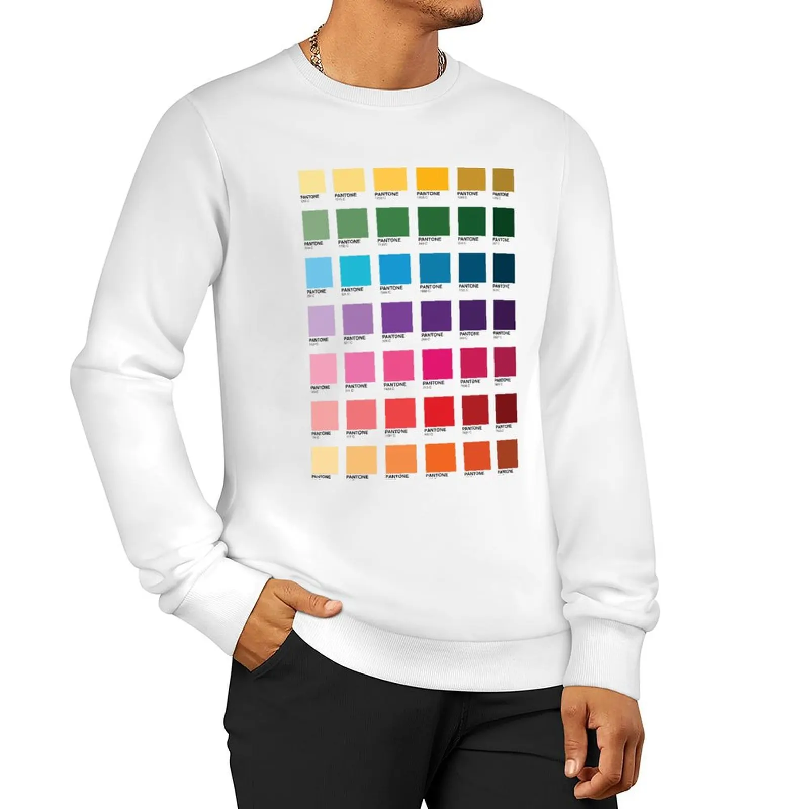 Shades of Pantone Colors Sweatshirt tracksuit graphic t shirts men japanese style sweatshirts for men