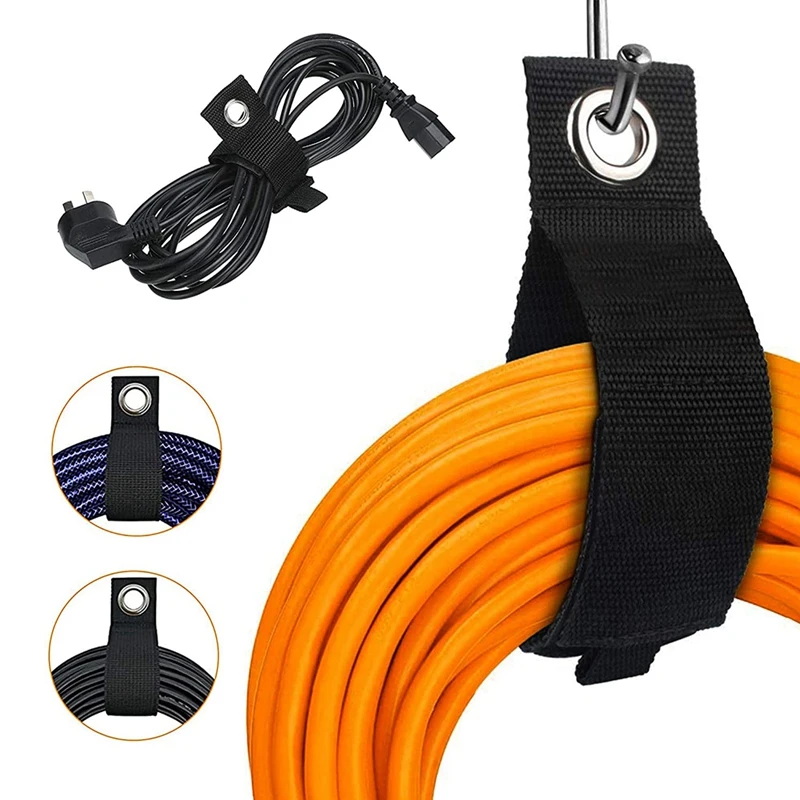 10 Pack Heavy Duty Storage Straps,Extension Cord Holder Organizer With Loop Adjustable Strap Holder For Cables, Hoses