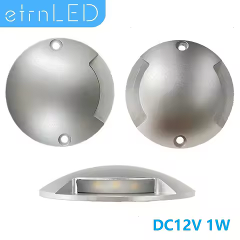 etrnLED Outdoor Lighting Undergroud Garden Waterproof Terrace Lawn Lamp Ultra Thin Step Stairs Deck Ground Spot 1W DC12V IP67