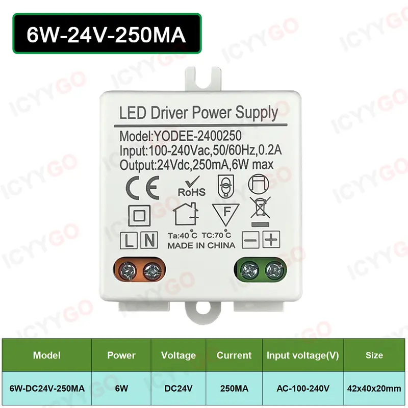 3W 6W 10W 12W DC12V 24V Lighting Transformer 250MA 500MA 830MA 600MA Driver Suitable For LED Light Strip 3528 5050 Power Supply - Image 15