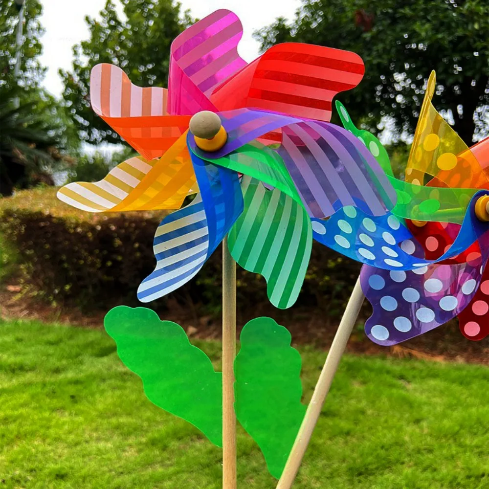 

Multistyles Cherry Blossom Windmill Colorful PVC Rotating Wind Spinner Picnic Decor Toys 18/24/32/42/60cm