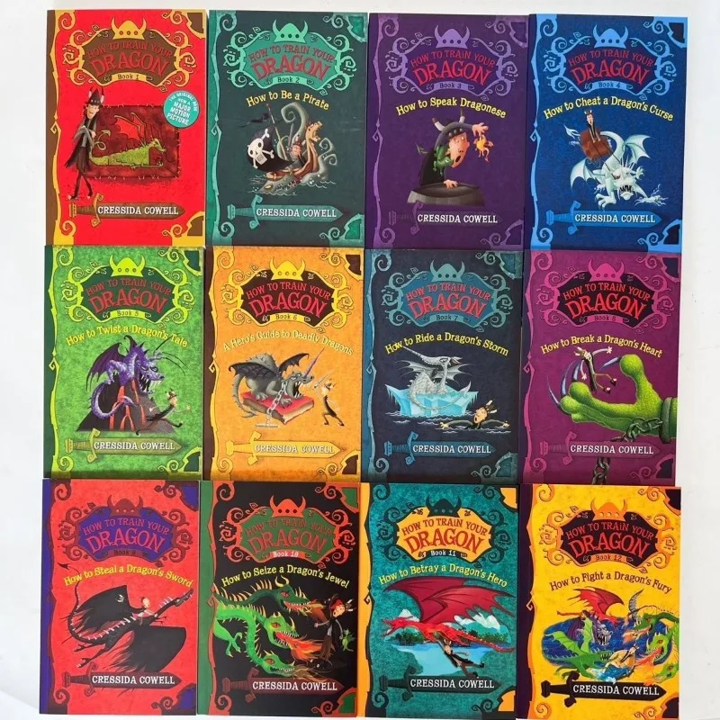 ヒックとドラゴン コンプリート シリーズ 12 巻セット ヨーロッパとアメリカの子供向け英語冒険成長小説本