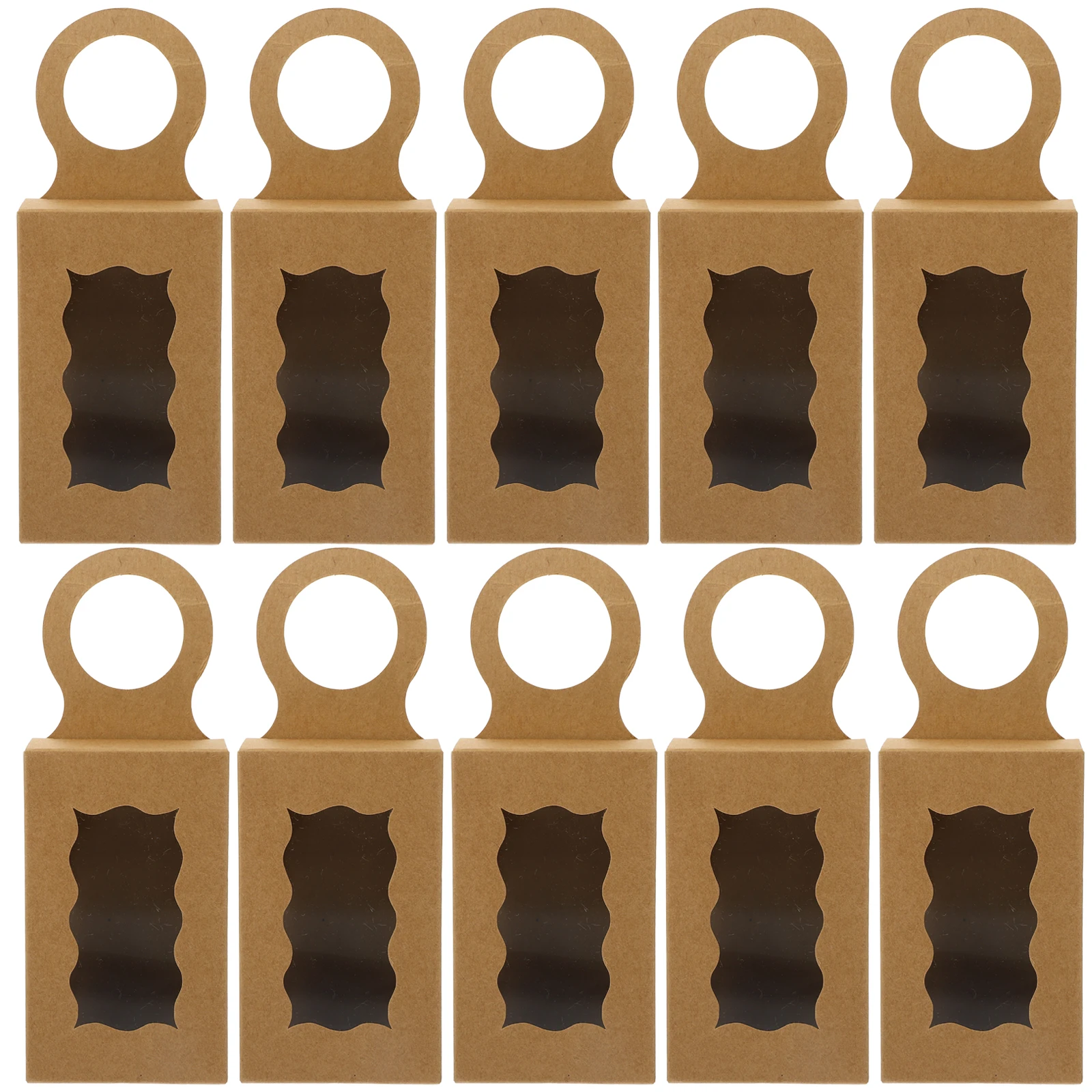 

25pcs 9x9x3cm Paper Box Square Window Gift Hanging Bottle Boxes Boxes Decorative Storage Case Paper Box White