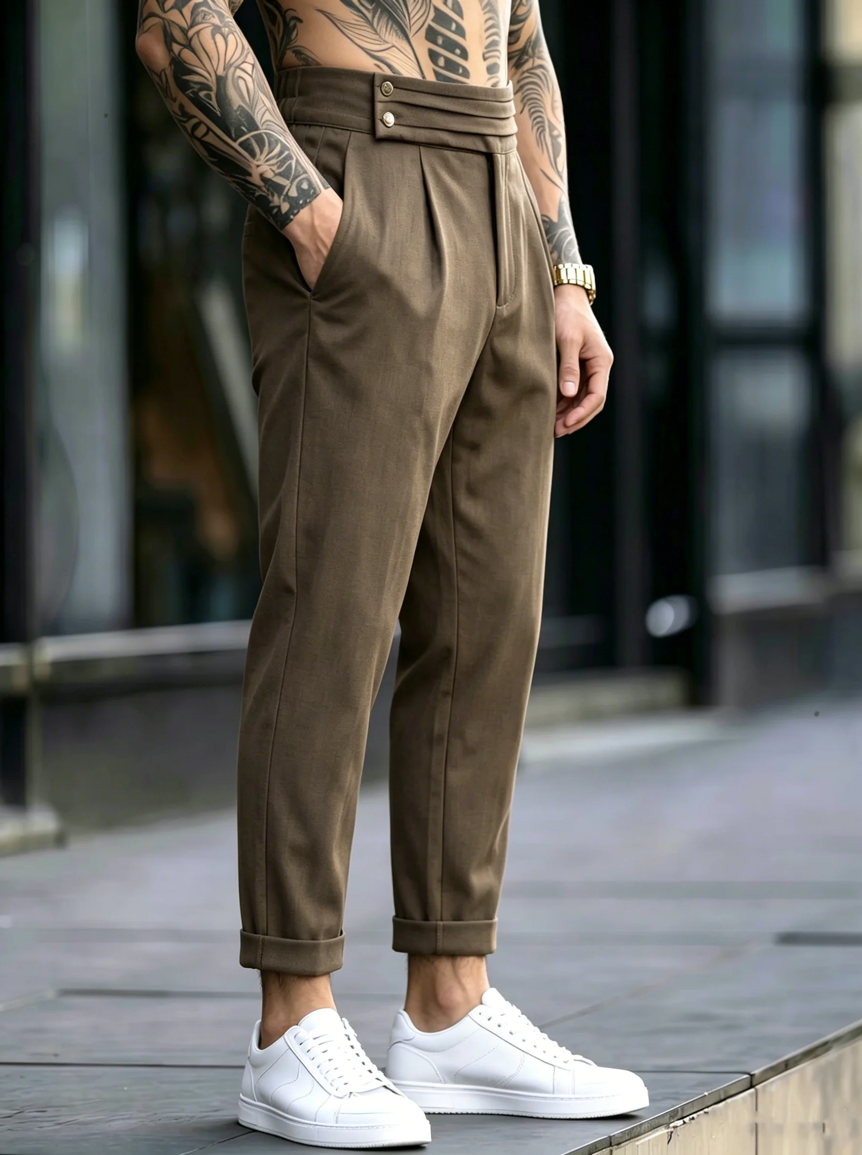 Thumbnail 3 - #17 Trending Mens Tapered Casual Trousers Right Now
