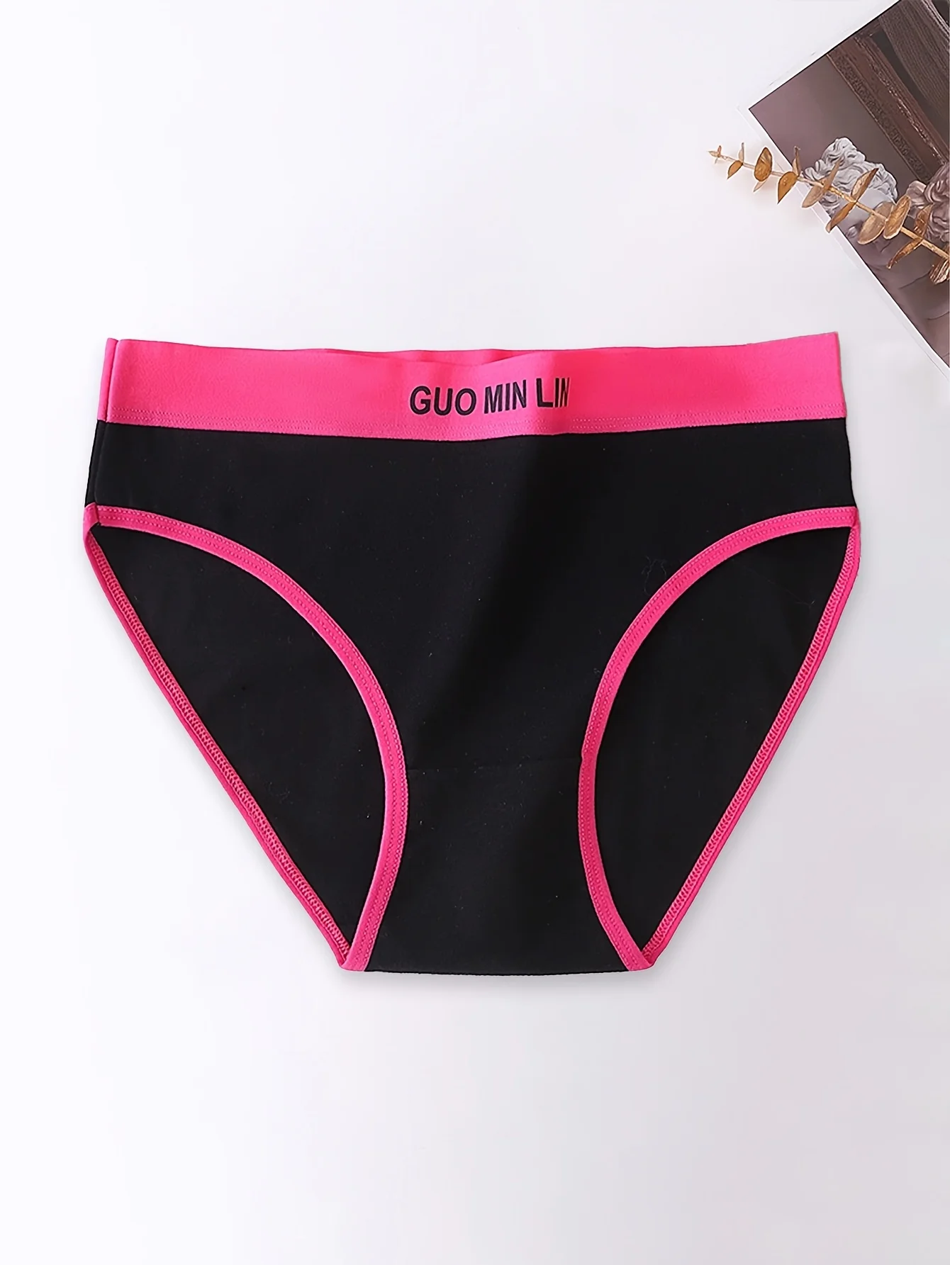 5PCS Simple Letter Women's Cotton Panties, Mid-waist Comfortable Breathable Tra… - Image 3