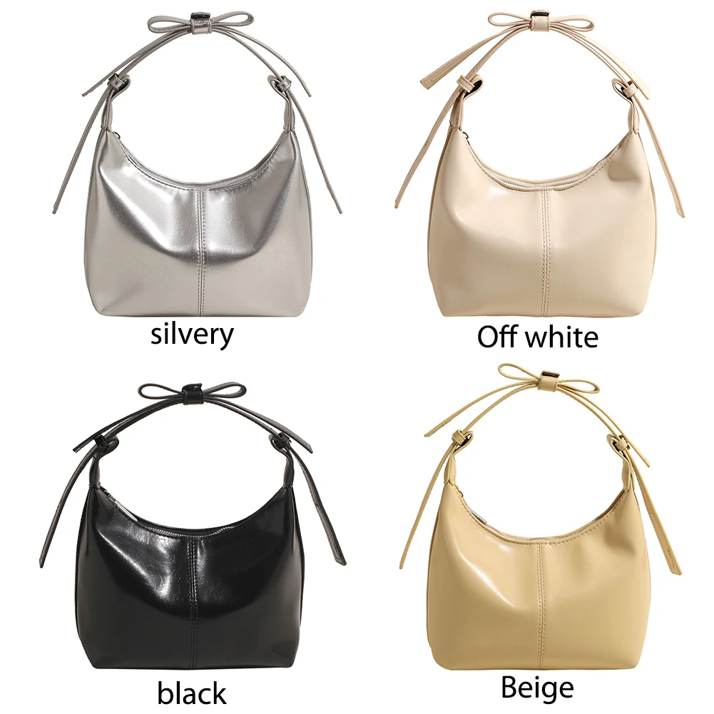 Bolsa Hobo de couro PU com alça ajustável, bolsa crossbody na moda, bolsa monocromática para mulheres e meninas, moda