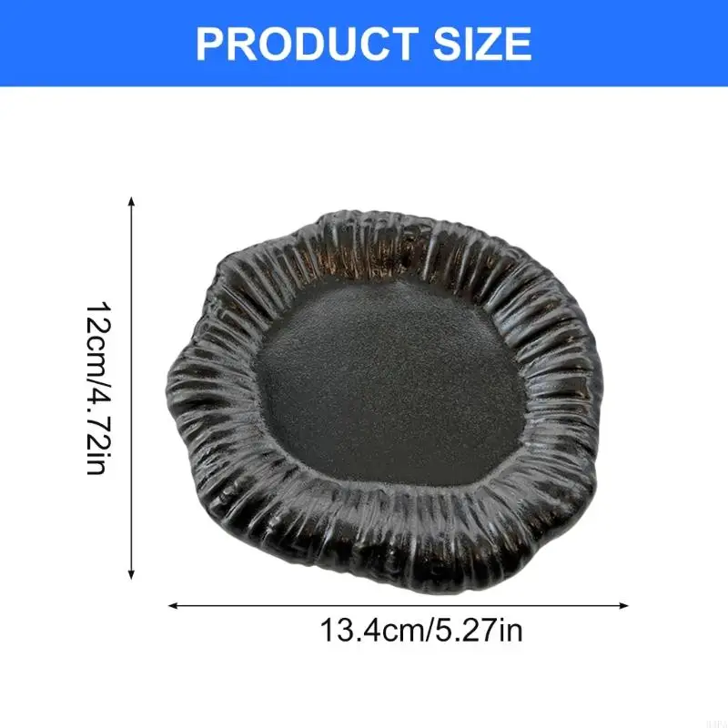 94PA طبق تخزين المجوهرات الخزفي الفني مع الأسطح غير السطحية لتزيين المنزل #6