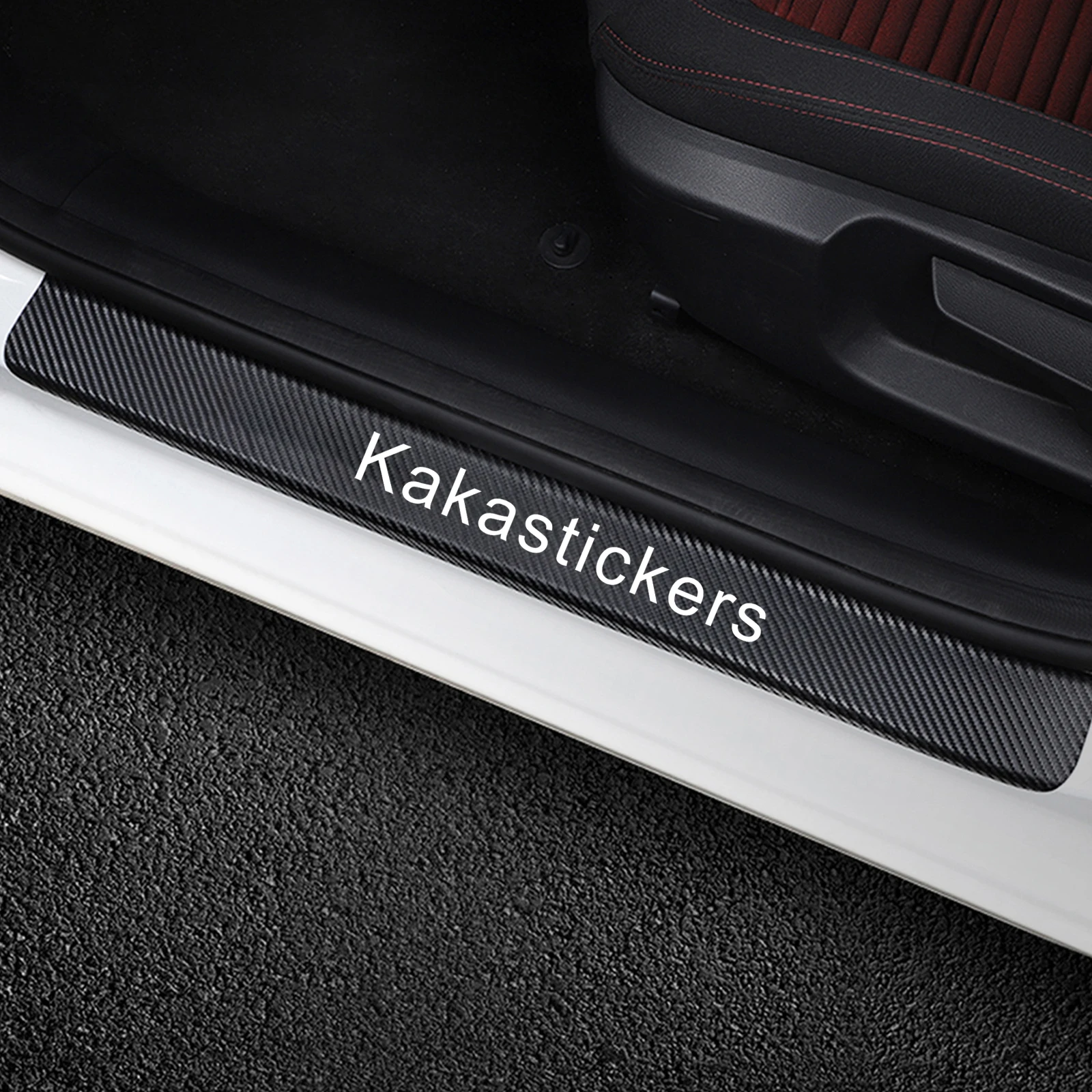 Kakastickers 2 Pcs Car Door Sill Protector Decorative Stickers for Cars
