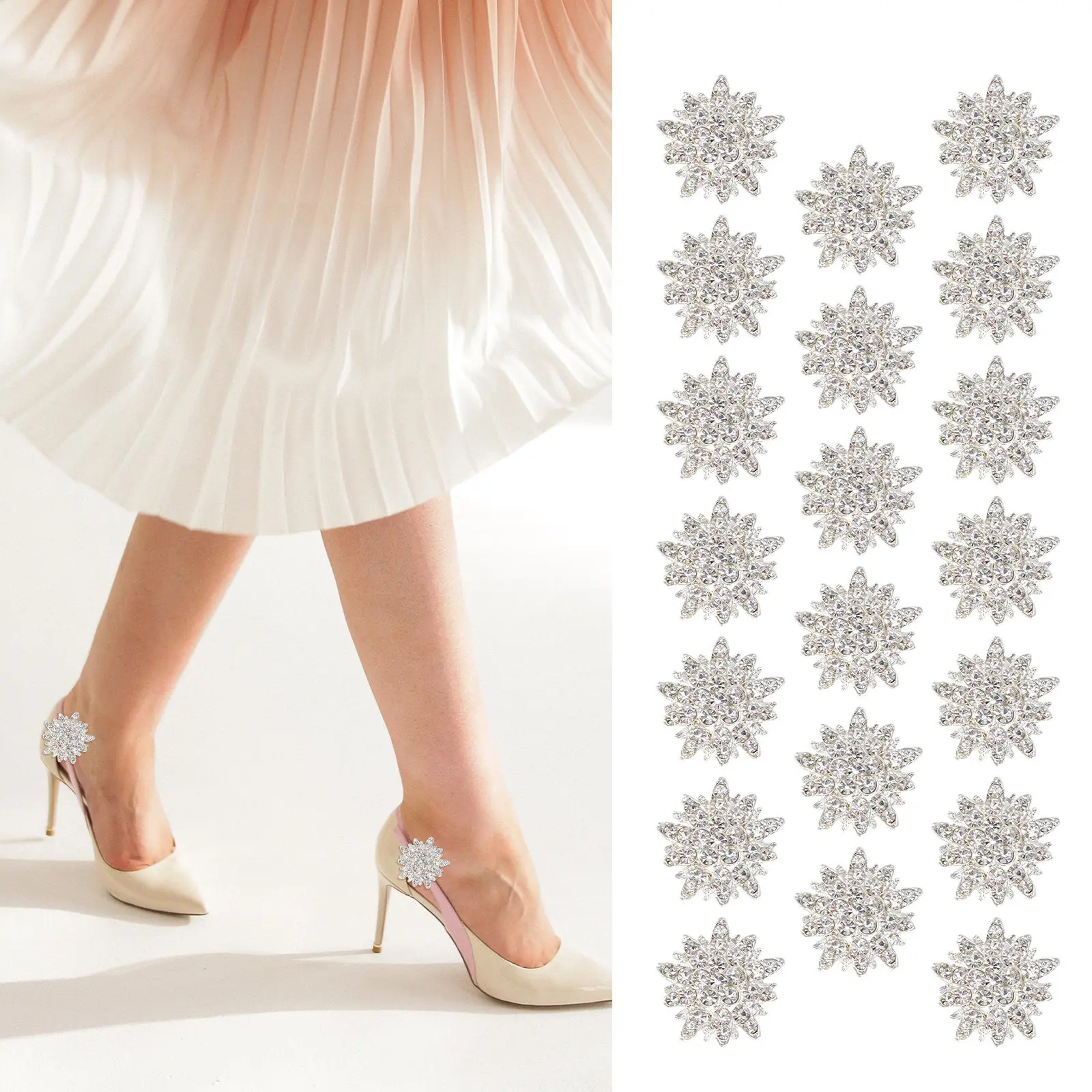 

24Pcs Alloy Snowflake Christmas Charms DIY Jewelry Making Decoration Pendant Accessories Christmas Element Metal Charms