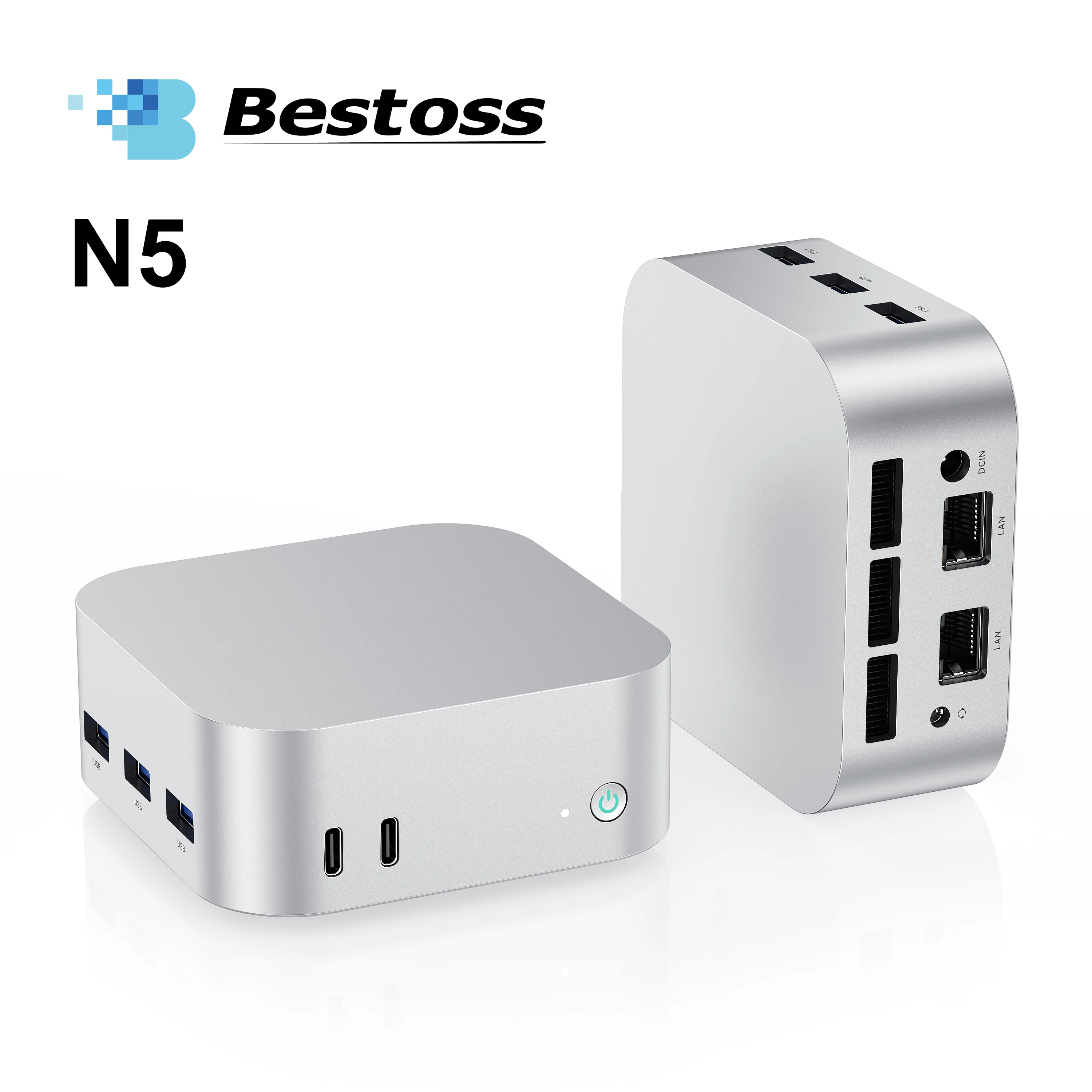 Bestoss Mini PC N5 Intel N150 12GB DDR5 RAM NVMe SSD WIFI6 BT5.2 MINI PC Windows 11 Desktop Office Mini PC Gamer Computer