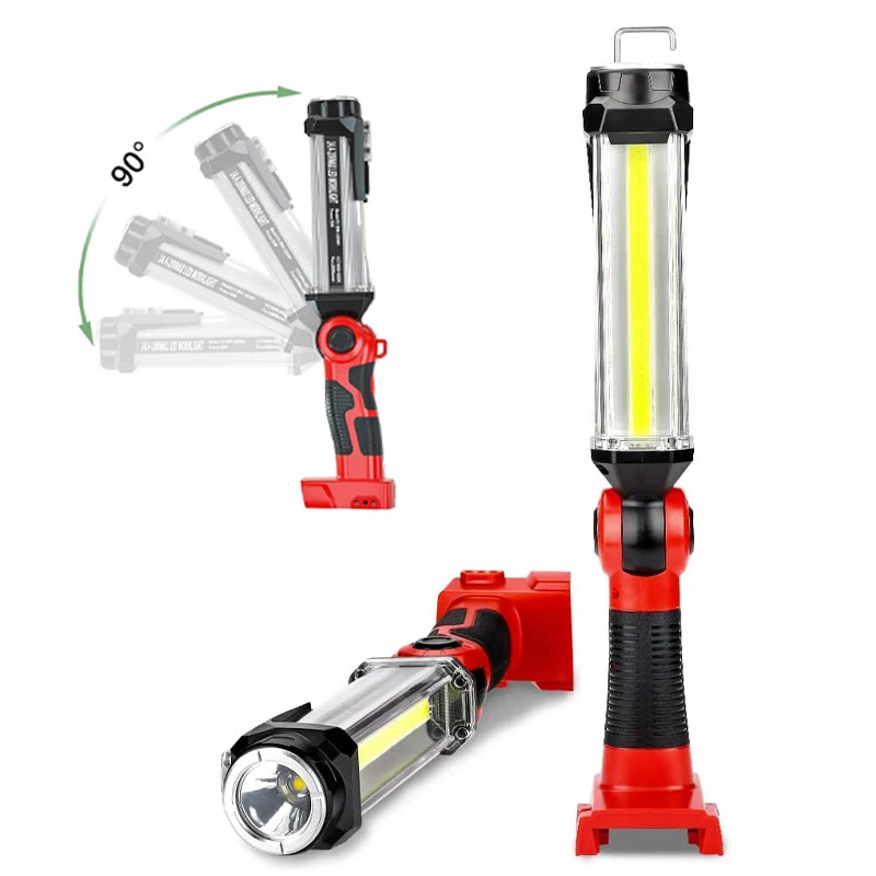 

LED Work Light For Makita/Bosch/Dewalt/Milwaukee/Black&Decker/Ryobi 14.4V-18V Lithium Battery Flashlight Spotlight Floodlight