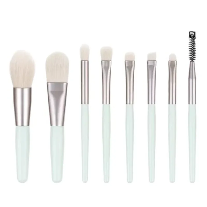 8 pièces Mini pinceaux de maquillage ensembles voyage Portable doux cheveux ombre à paupières fond de teint maquillage poudre fard à joues pinceaux ensembles brosse outils de beauté