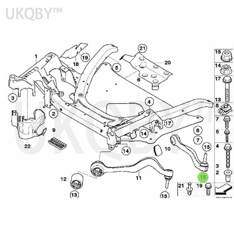 31126760181 31126760182  Lateral swing arm left 5Series M5