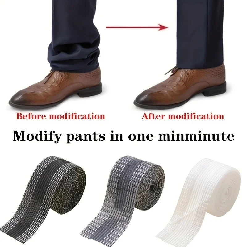 5m No Sew Pants Shortening Tape, Iron-on Hemming Tape for Summer Jeans, Skirts & Clothes, Instant Length Adjustment Sewing Tool view 2