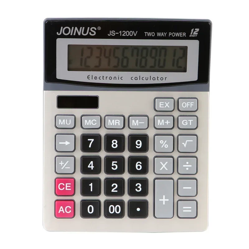 Solar Calculator 12-Digit Financial Accounting Office Supplies Computer Dual Power Supply Student Calculator Calculator