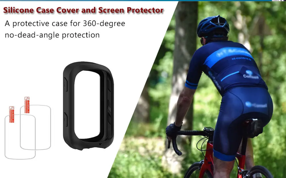Für Garmin Edge Solar Schutzhülle Abdeckung 3 Stück Glas folien Fahrrad Fahrrad GPS Silikon Shell Protector edge540 edge840 – Detail 4